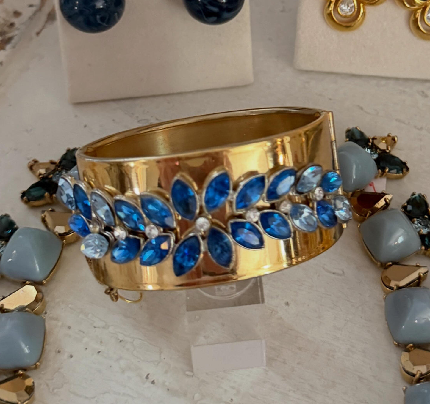 Blue Glass Stone Bracelet