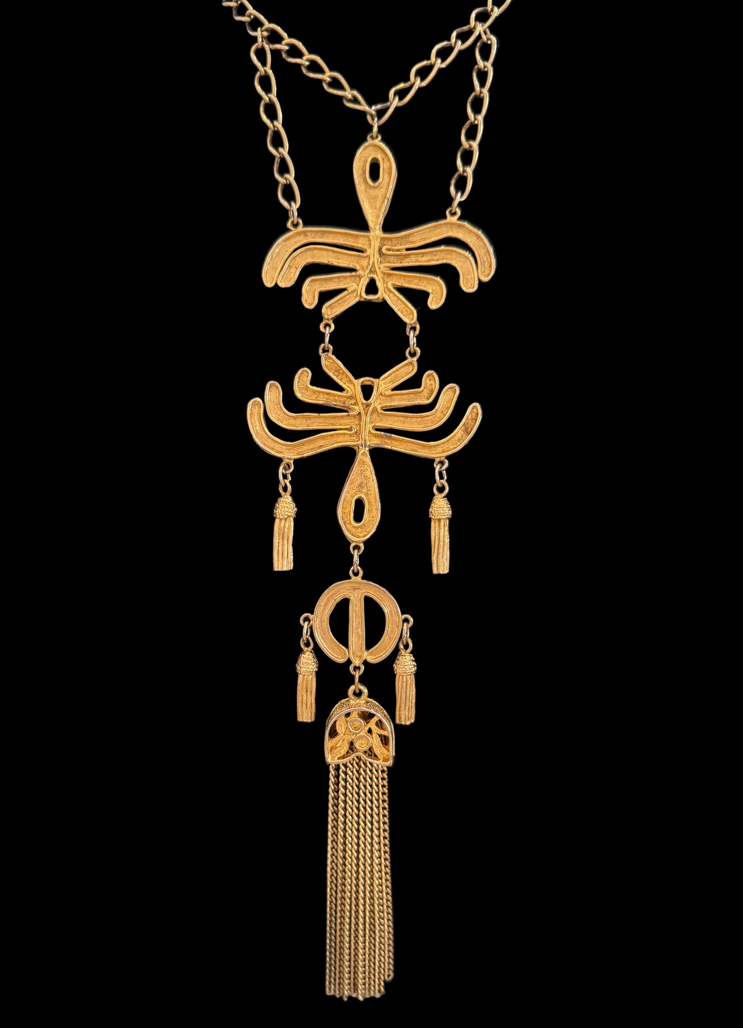Etruscan Style Tassel Necklace
