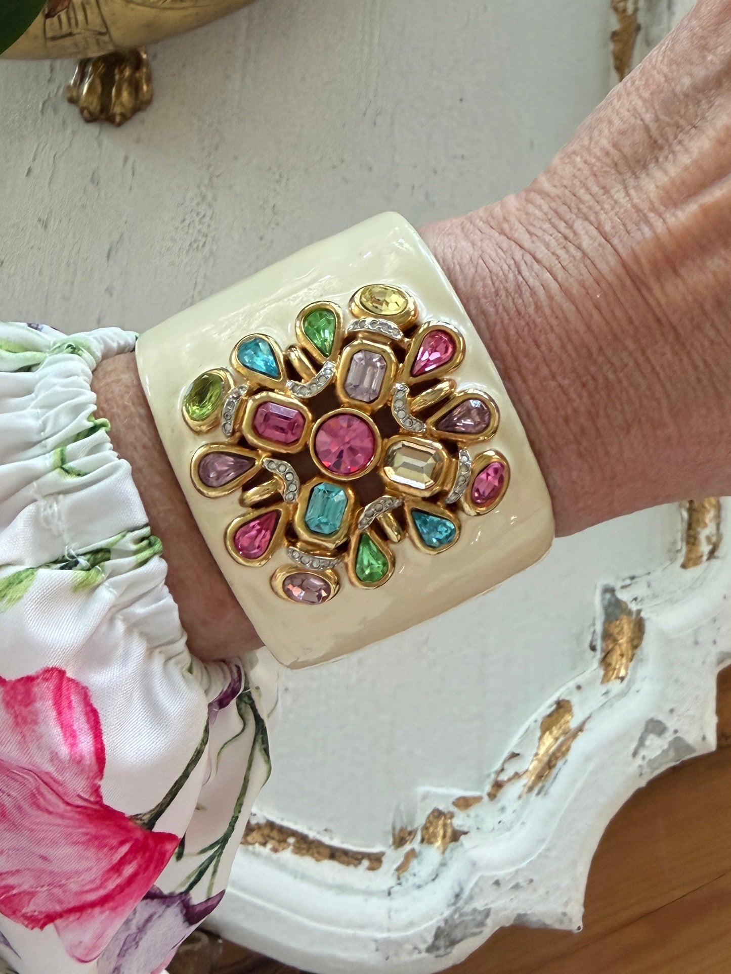 Kenneth Jay Lane Enamel Cuff