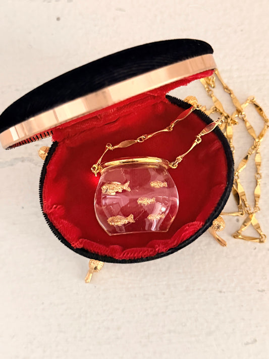 Lucite Fish Bowl Necklace