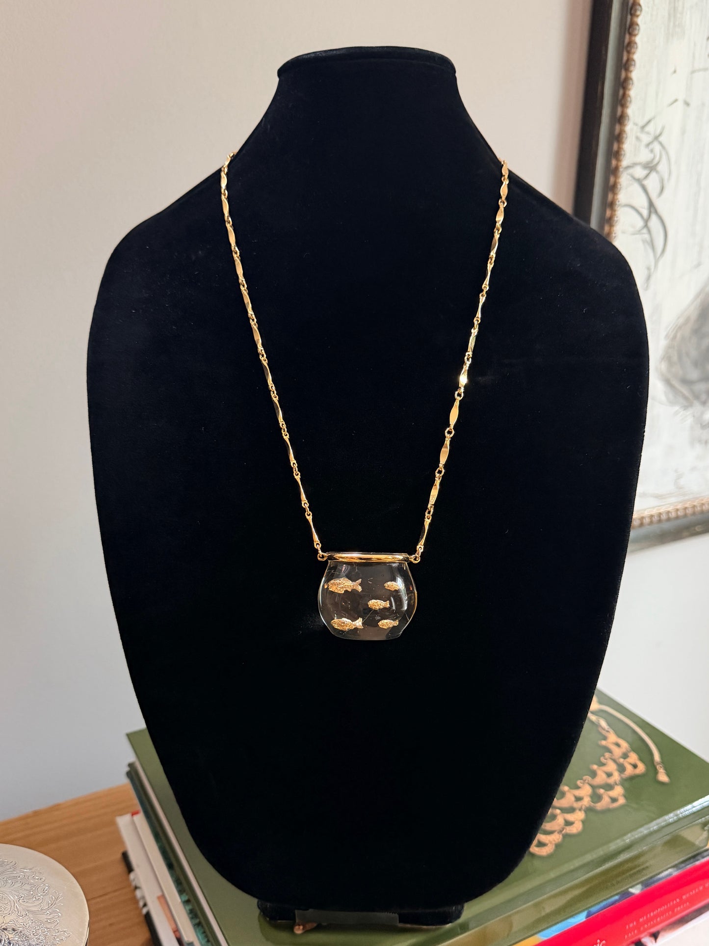 Lucite Fish Bowl Necklace