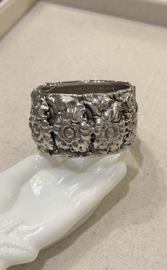 Silver Repousse Clamper