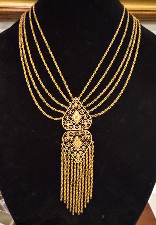Vintage “Goldette” Multi Chain Necklace