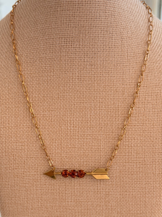 Custom Arrow Bar Pin Necklace