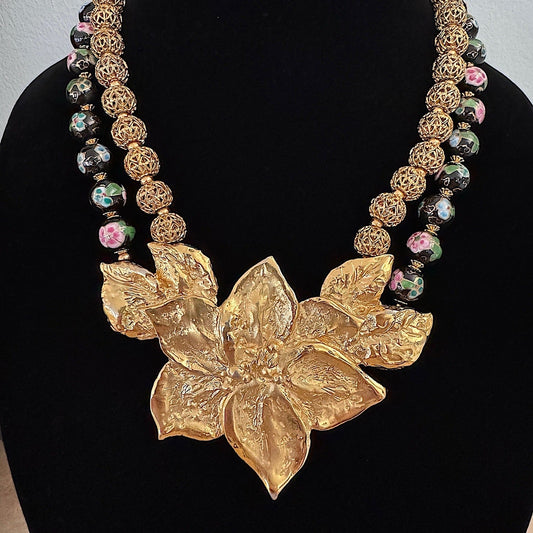 Custom Cloisonné Bead Statement Necklace