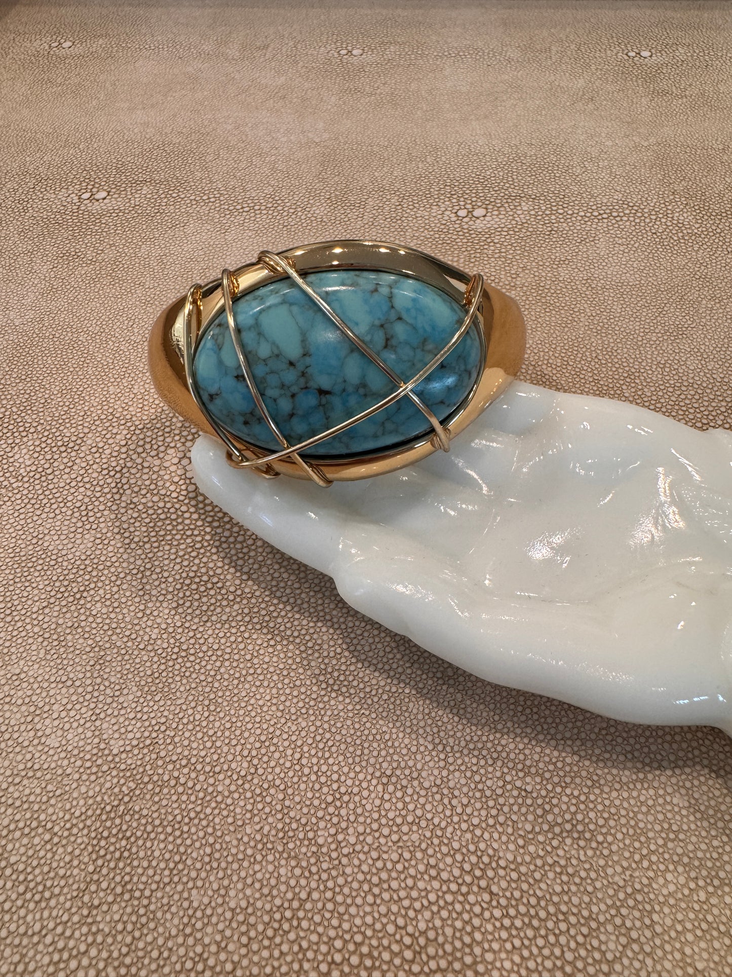 Faux Turquoise Cuff