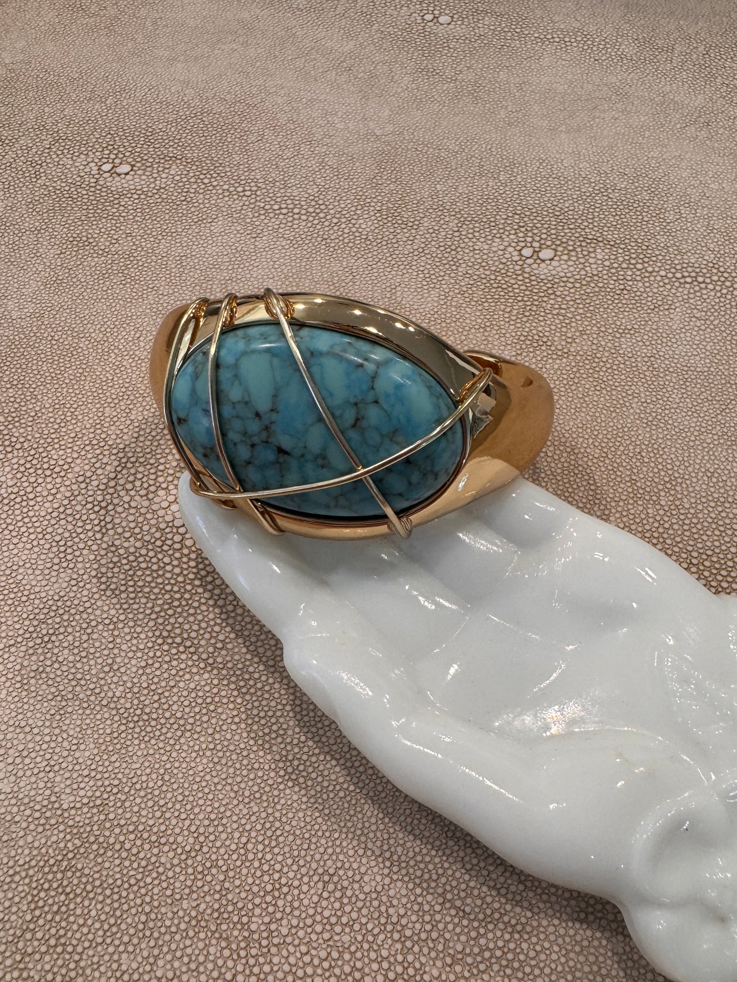 Faux Turquoise Cuff