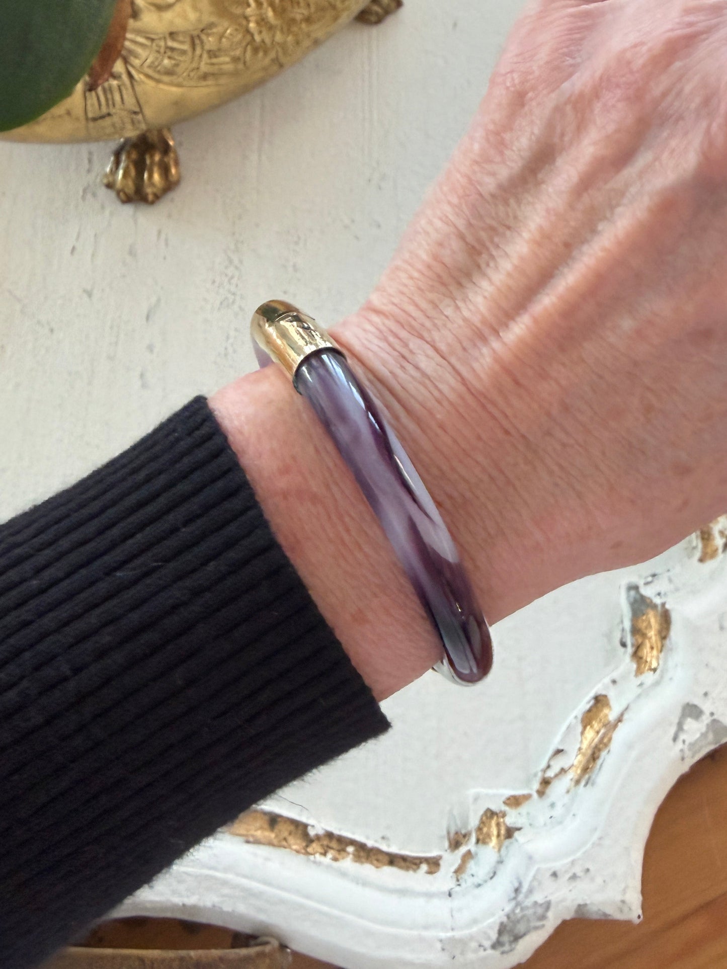 Purple Agate Bangle
