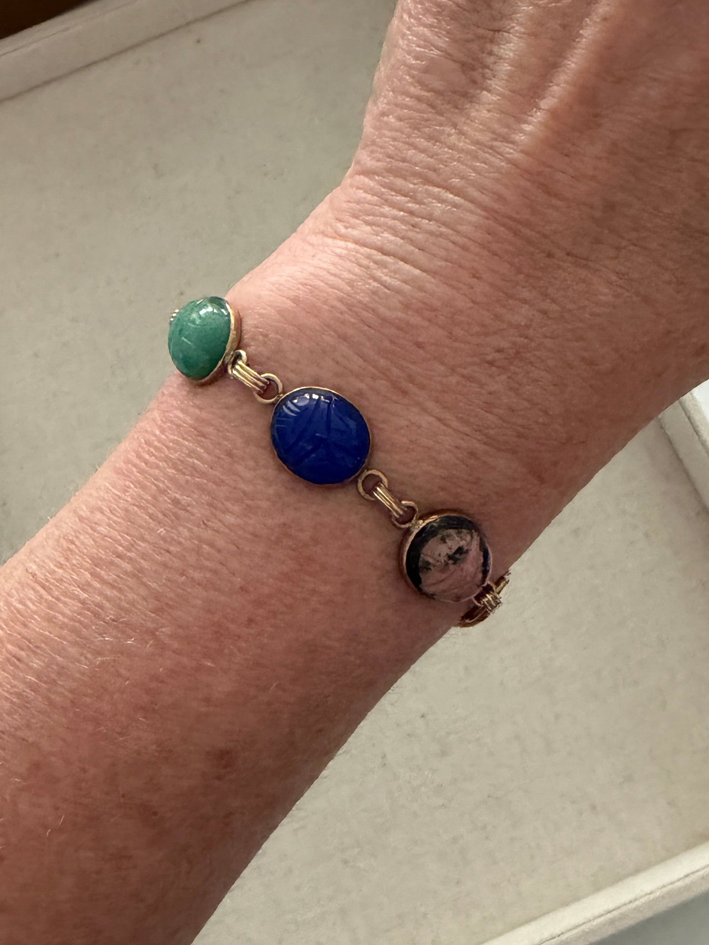 Gold Filled Scarab Bracelet