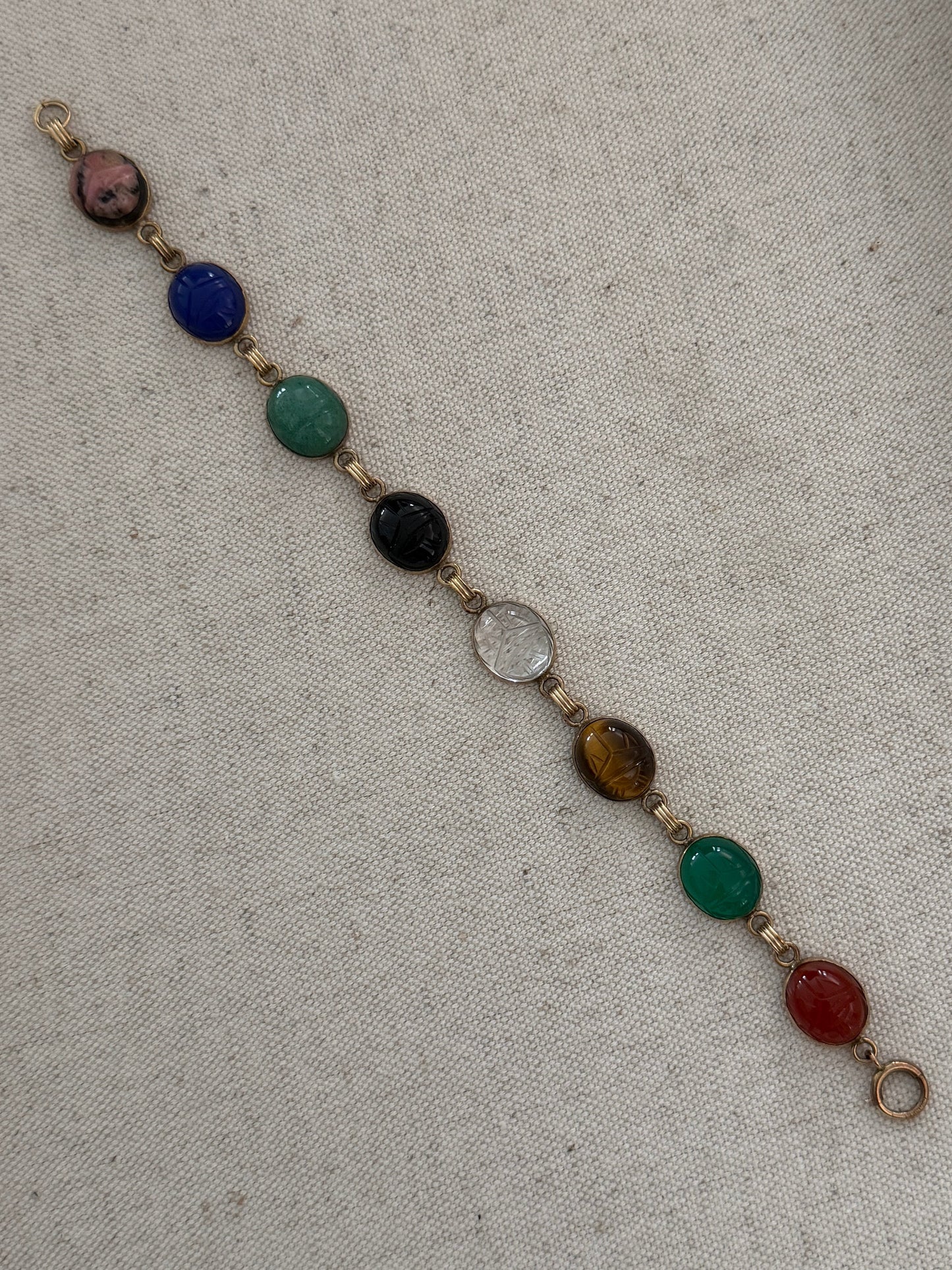 Gold Filled Scarab Bracelet
