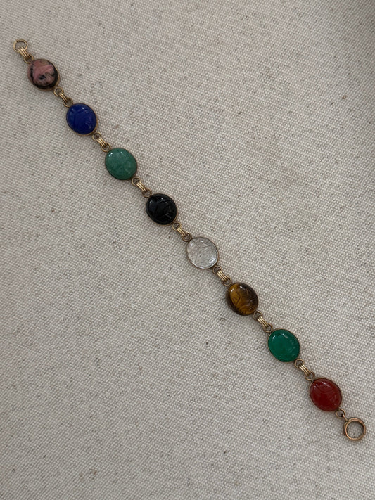 Gold Filled Scarab Bracelet